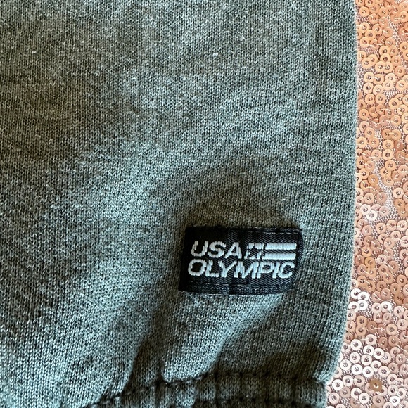 Vtg 90s USA Olympics Mens Medium Distressed Cuffed Sweatpants Joggers Gray USA L - Picture 3 of 10